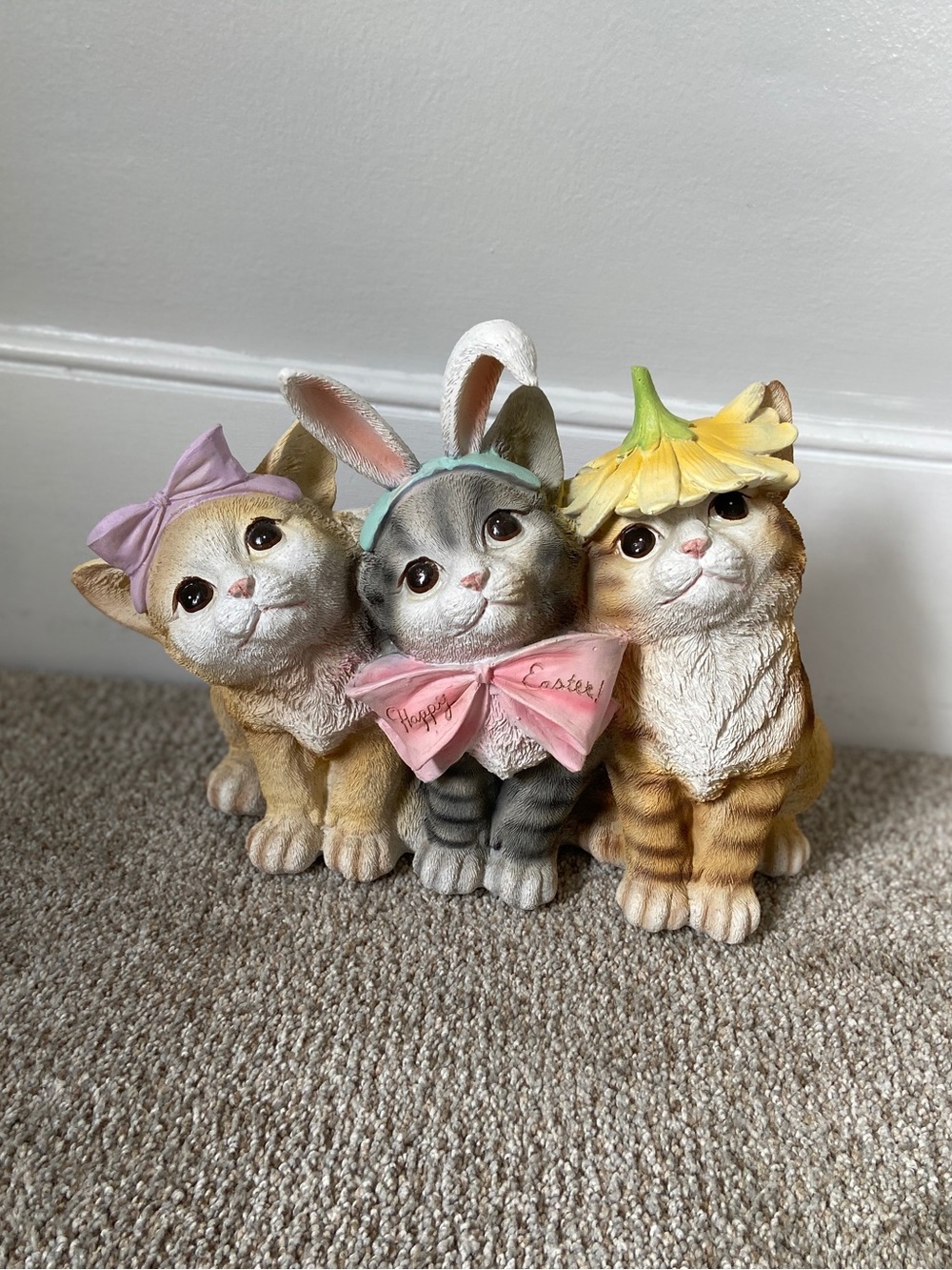 NWT Humane Society Easter Cats Kitty Trio Spring Resin Decor - Picture 9 of 15